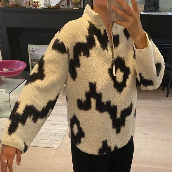 Polka dotted Black Sheep Quarter Zip - Picture 3 of 3